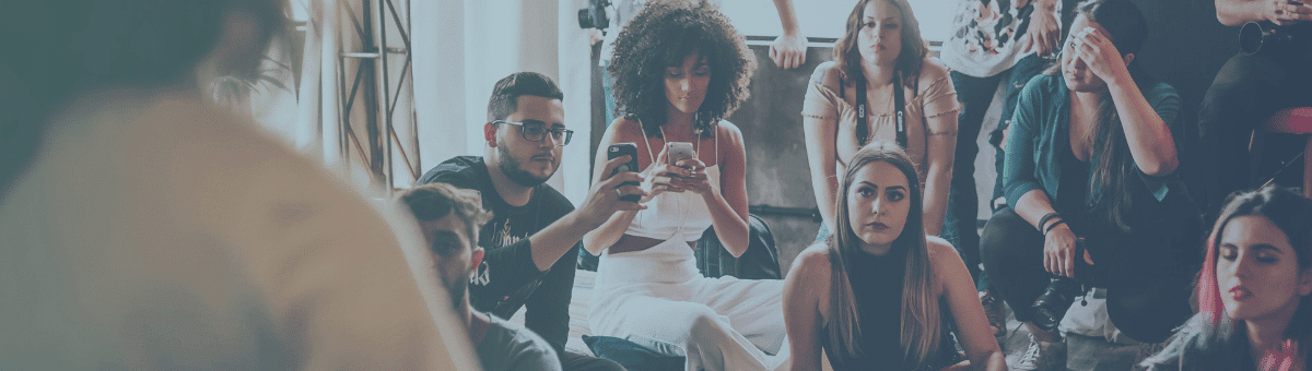 A group of content moderators having metal health training.