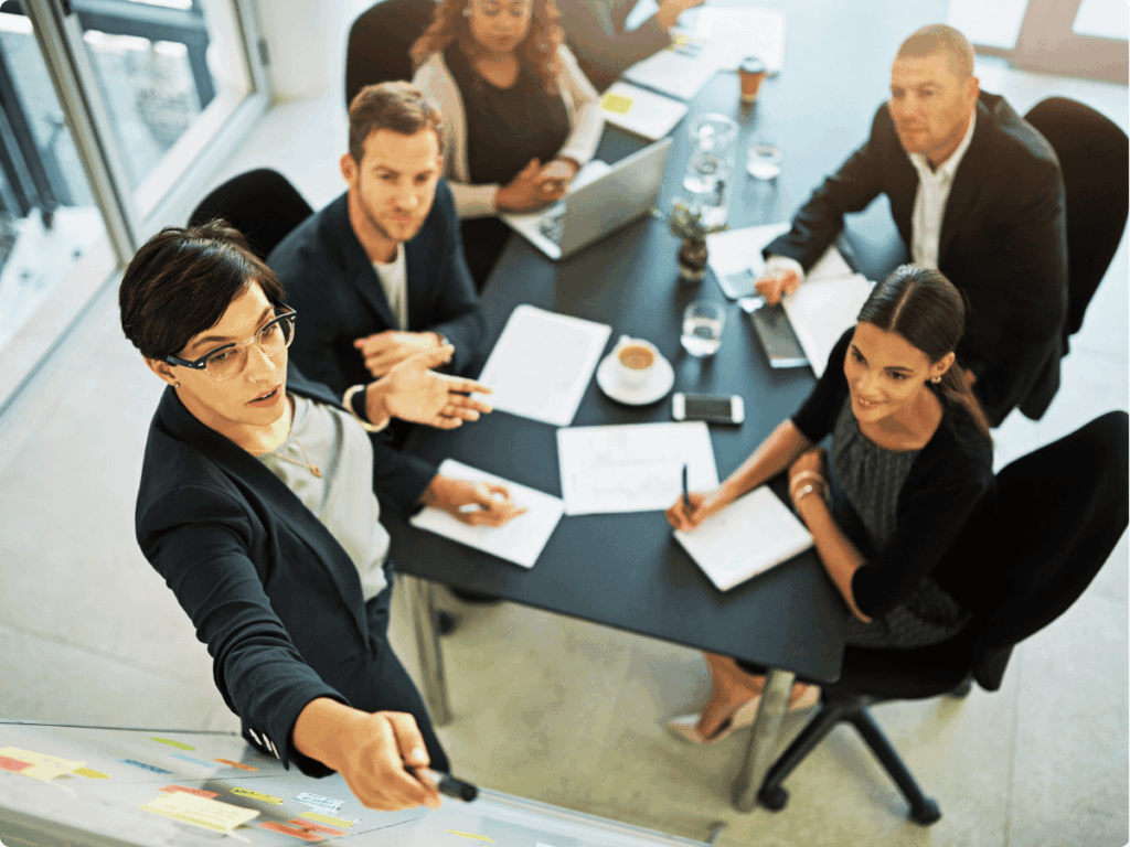 A picture of the BPO representatives and client company employees, including operations manager.