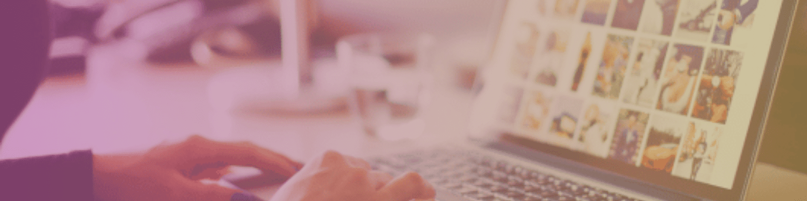 Image of content moderator working to ensure user online safety.