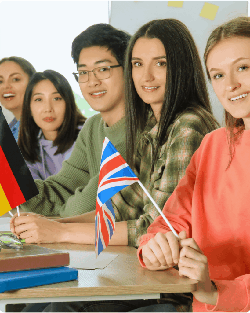 Illustration of the multilingual customers.