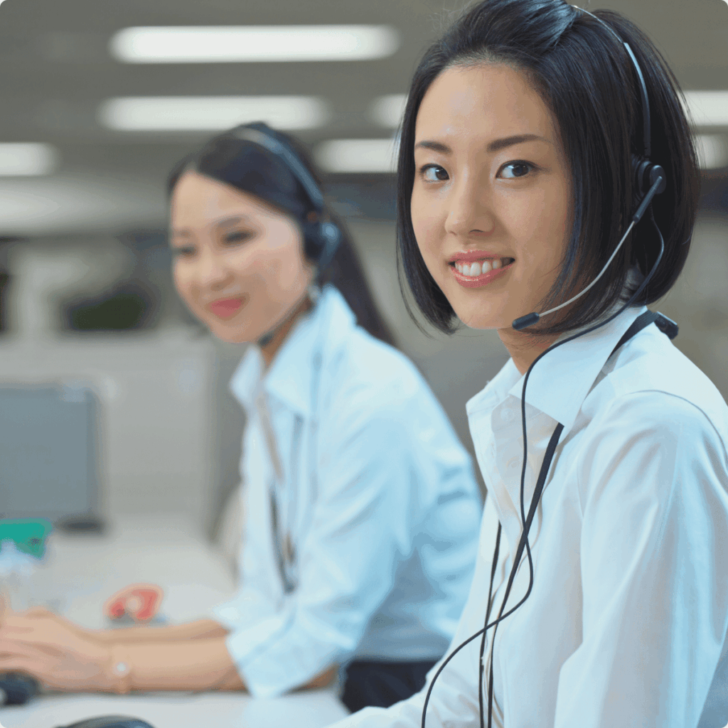 A picture of a happy member of a technical customer support outsourcing team.