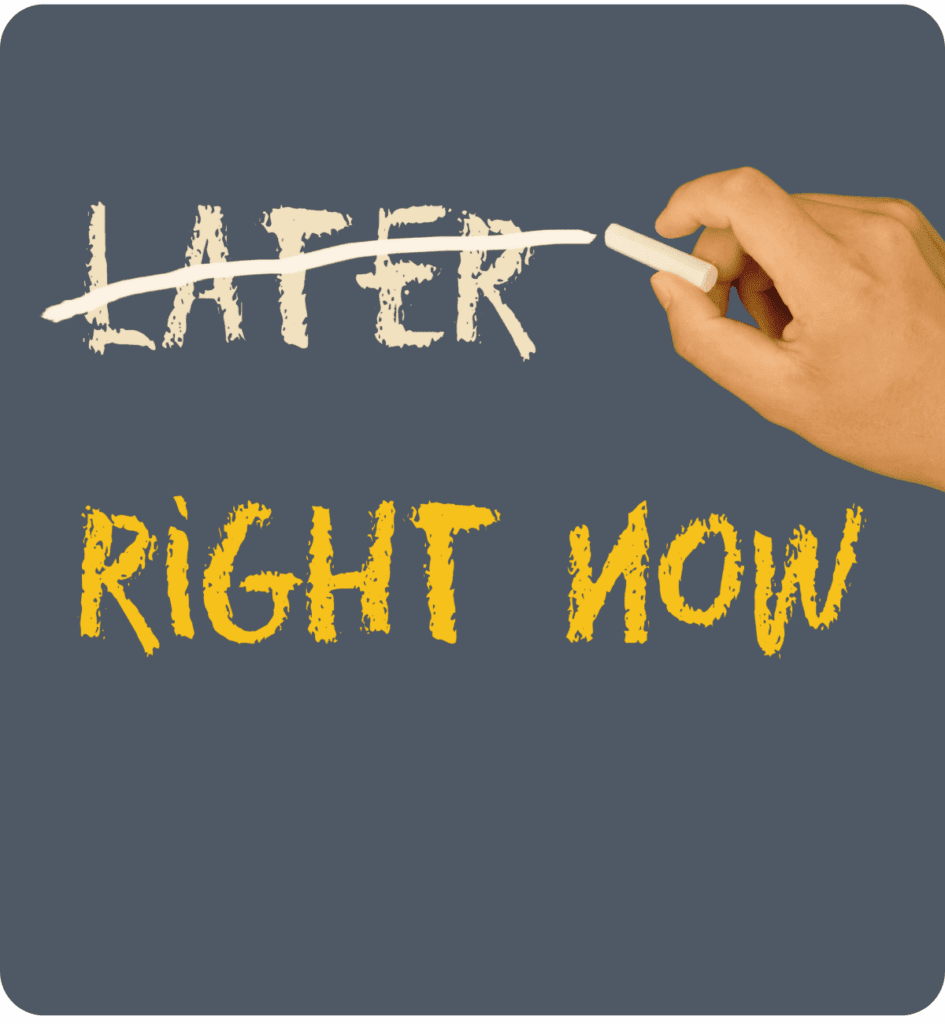 Illustration of the "right moment".