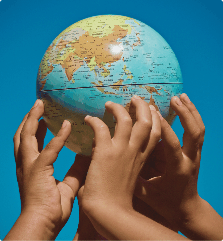 Illustration of the interconnected, multilingual world.