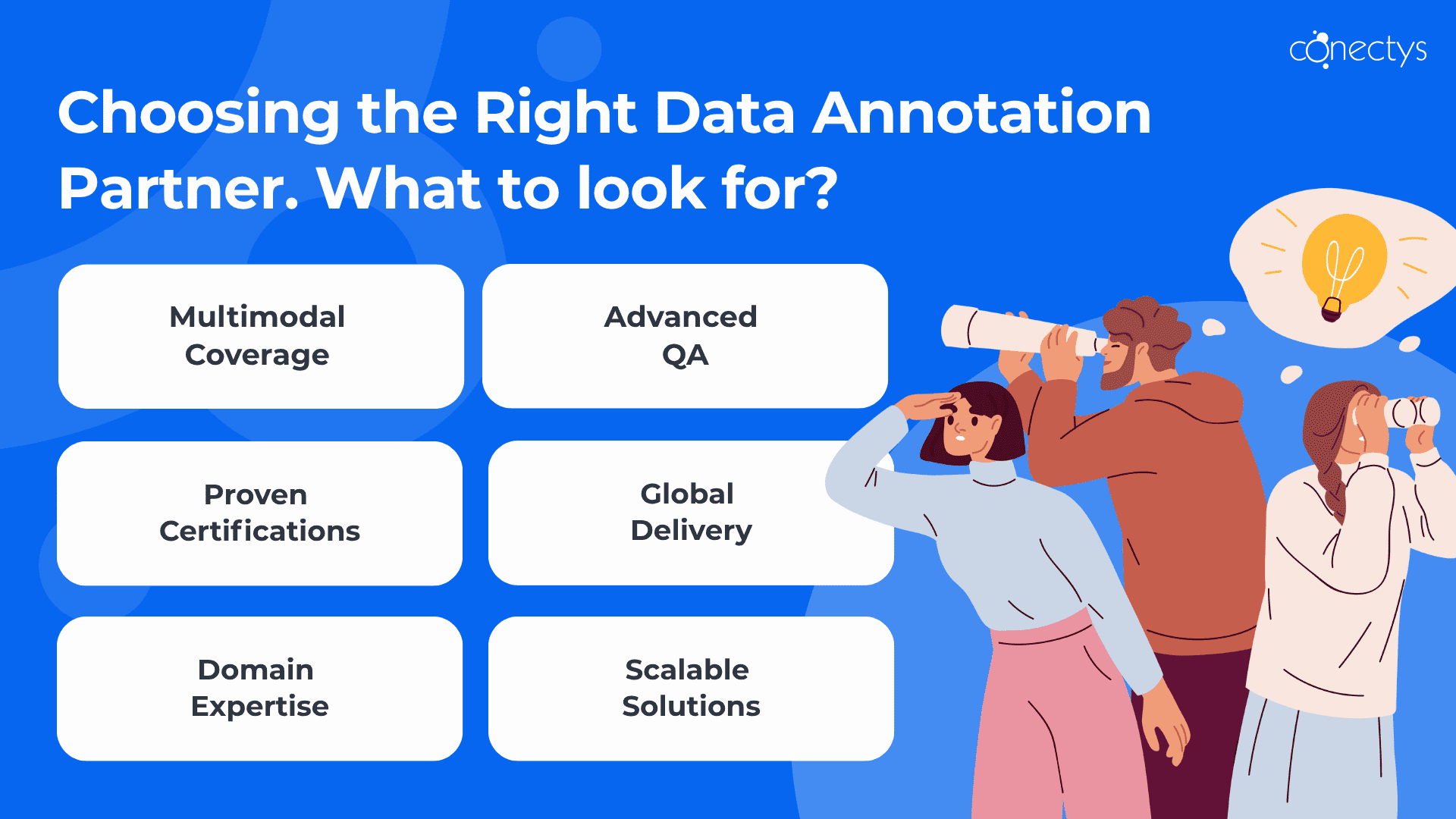 How to choose the right data annotation company - illustration.