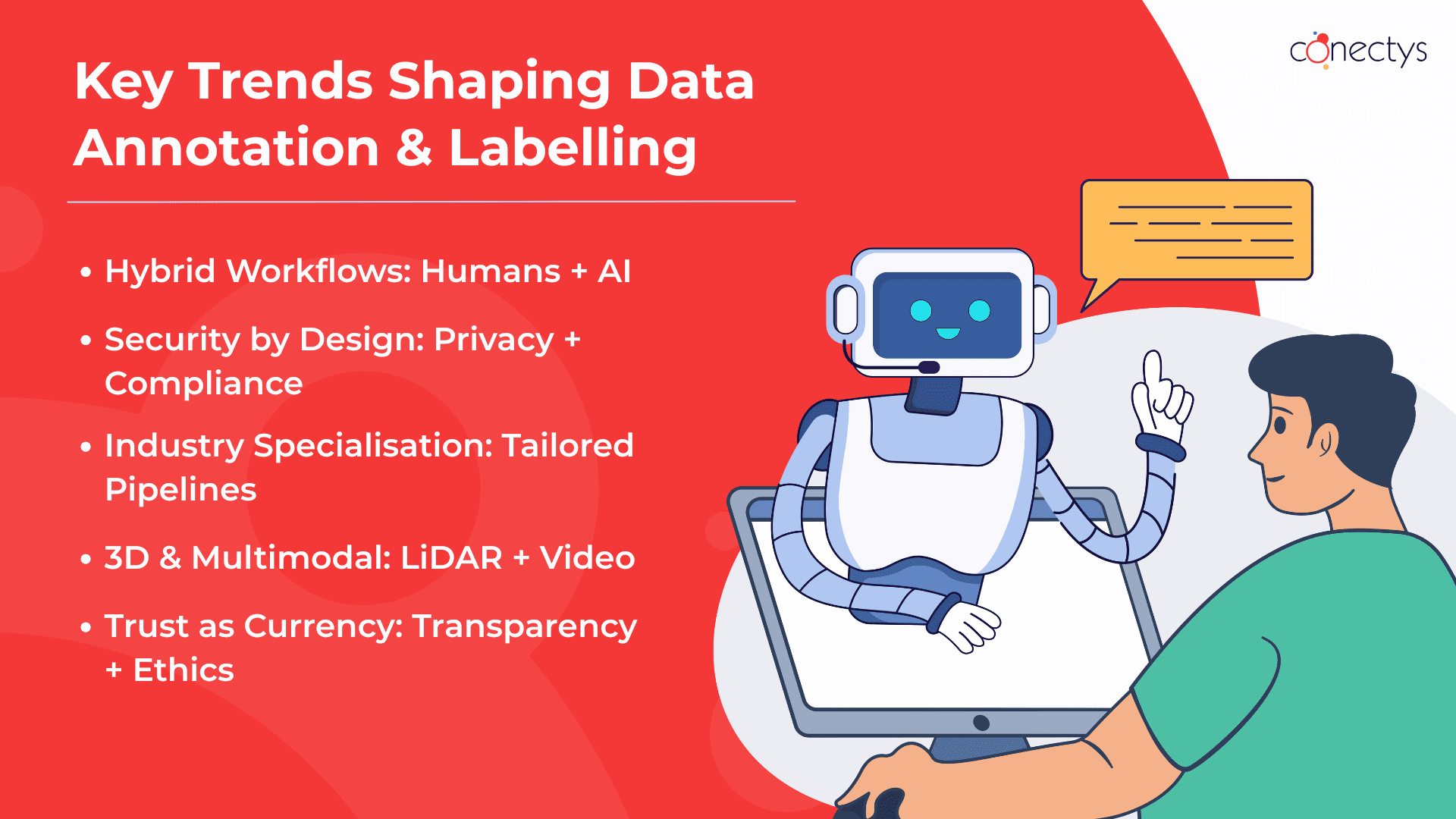 Illustration: Key trends shaping data annotation and labelling.
