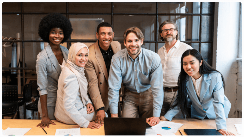 A picture of data annotation team in the data annotation company.