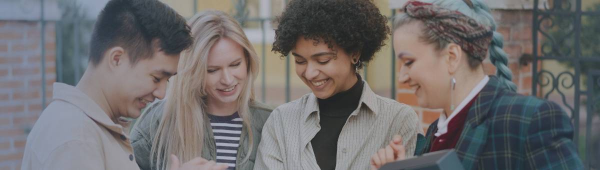 Content customers, expressing satisfaction after making online purchases.