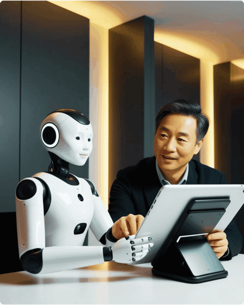 A picture of an operations manager embedding modern technologies to CX processes, including AI.