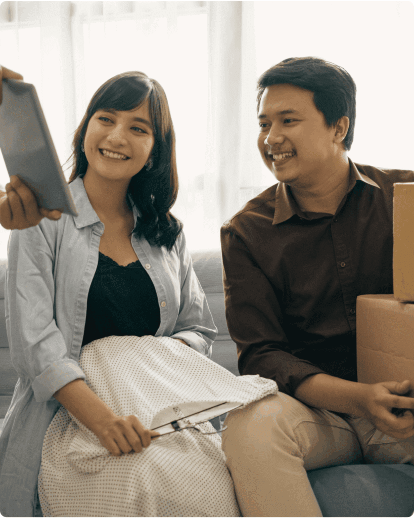 A picture of happy consumers who feels true advocates of the brand they like.