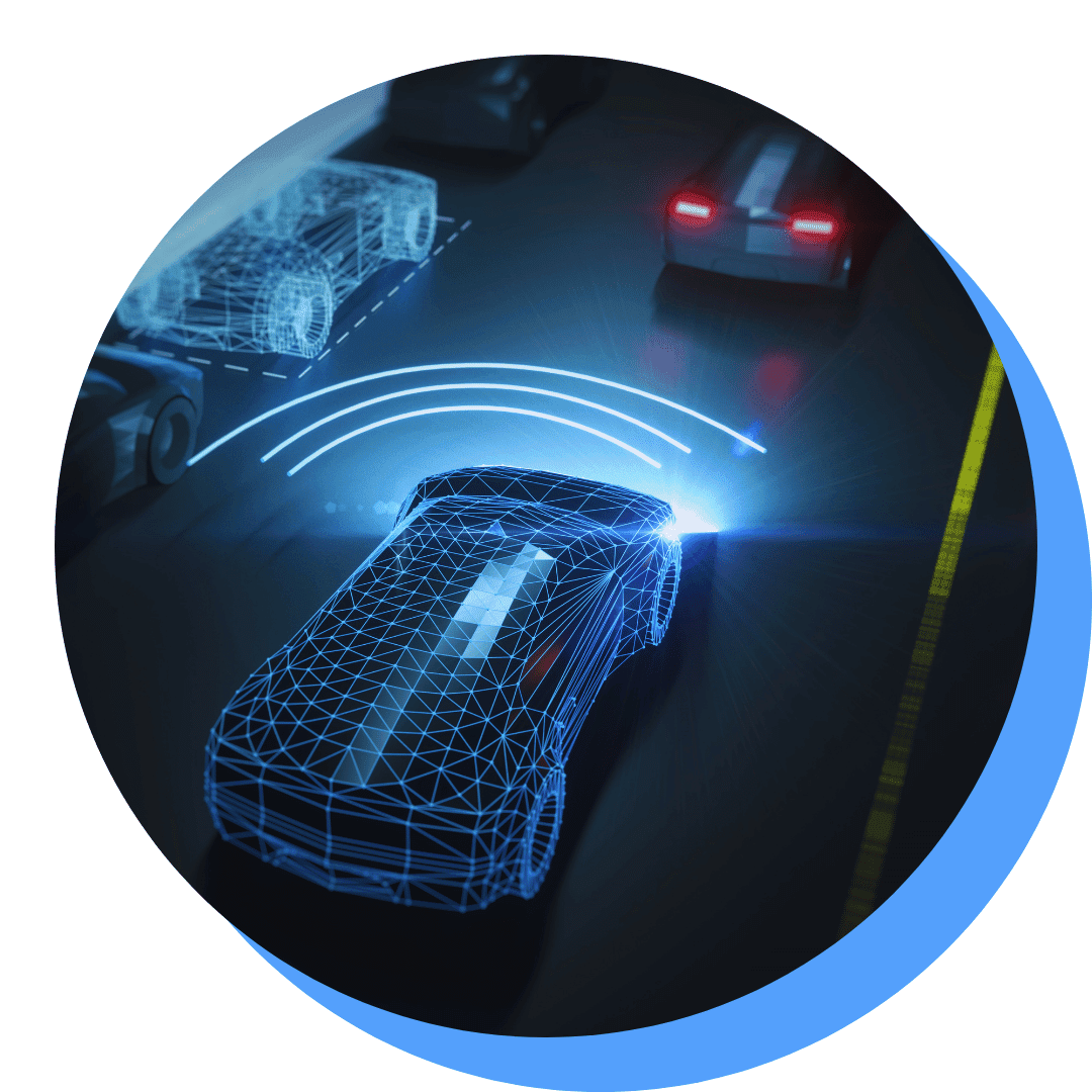 Image of data labelling process - mobile vehicles.