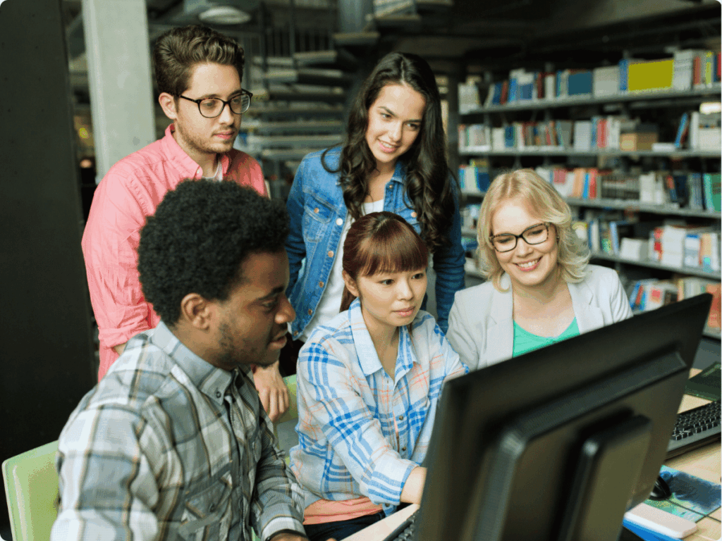 A picture of the CX team analysing whether to outsource or go in-house.