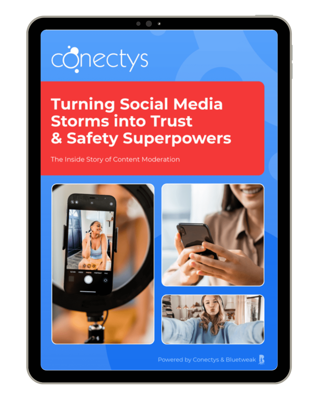 Social media content moderation case study - illustration.