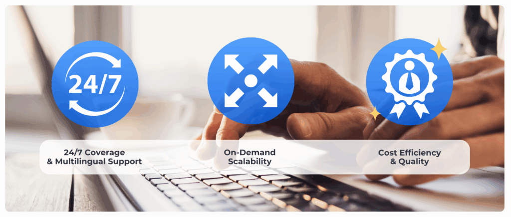 Illustration:  benefits from AI-based content moderation services.